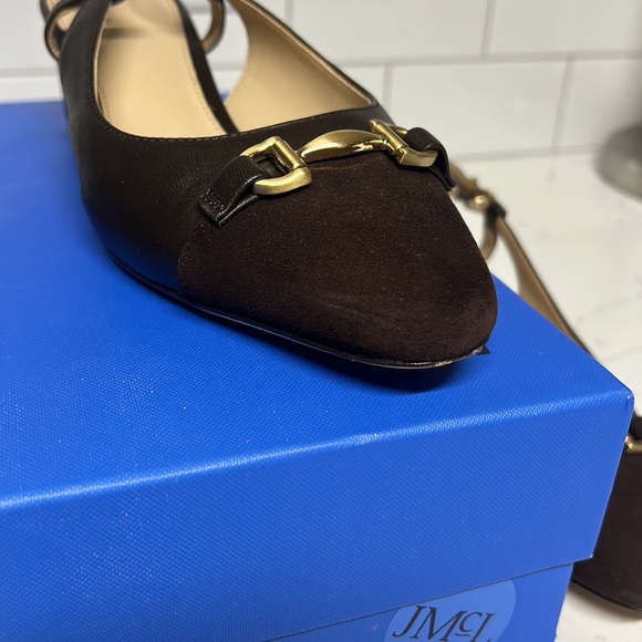 J. McLaughlin Agyness Brown Heels with Horsebit Detail - Picture 8 of 12